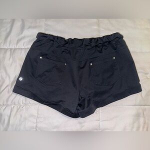 Lululemon black shorts drawstring casual with pockets cinchable vintage?